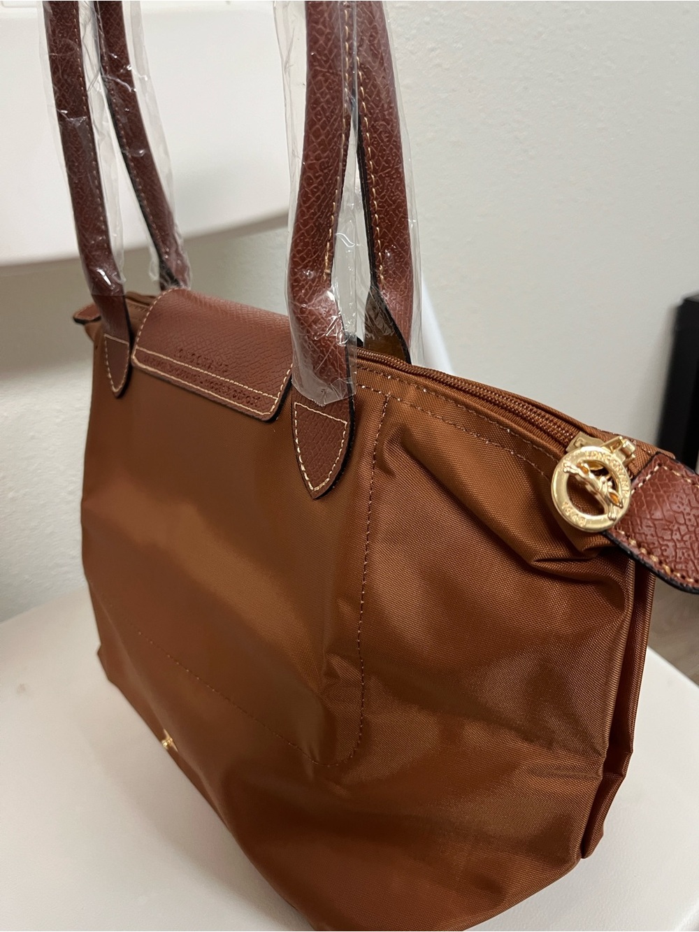 Longchamp Medium Cognac Tote Bag in Brown - Picture 2 of 8